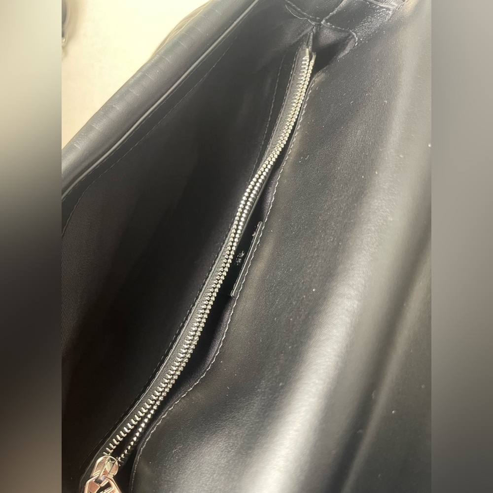 Authentic Givenchy Black Embossed Shoulder Bag wi… - image 8